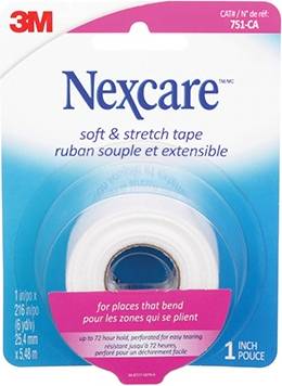 Nexcare Soft & Stretch Tape, 1” x 6 yard