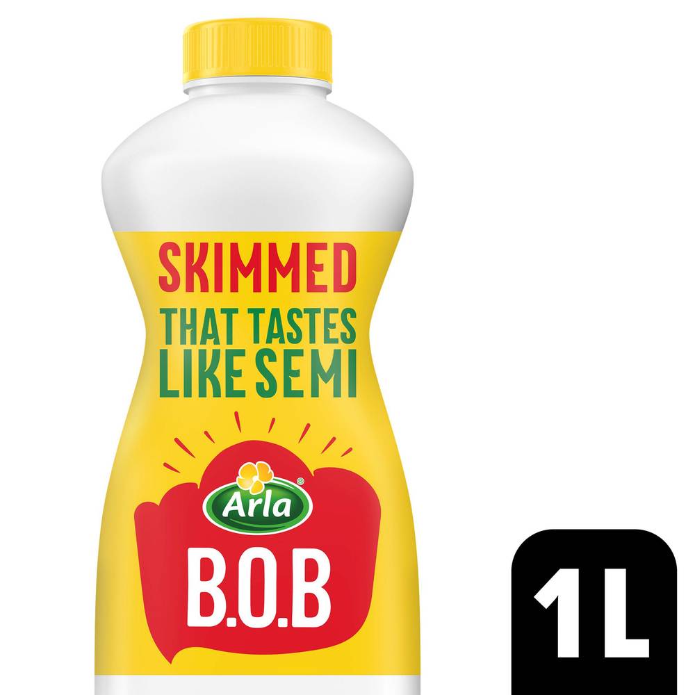 Arla BOB Skimmed Milk Tastes like Semi Skimmed 1L