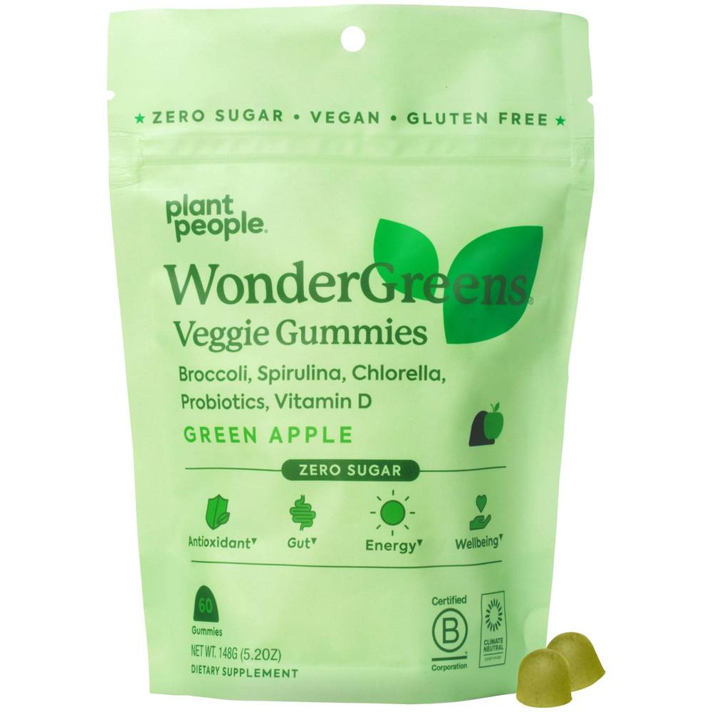 Plant People Veggie Gummies, Green Apple (5.2 oz, 60 ct)