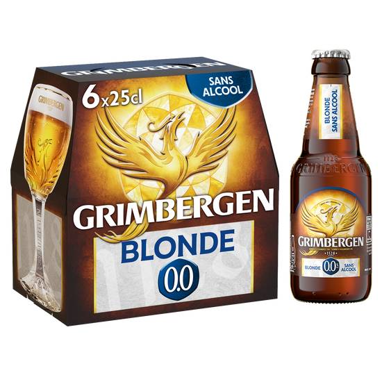 Grimbergen - Bière blonde aromatisée sans alcool (6 pièces, 250 ml)