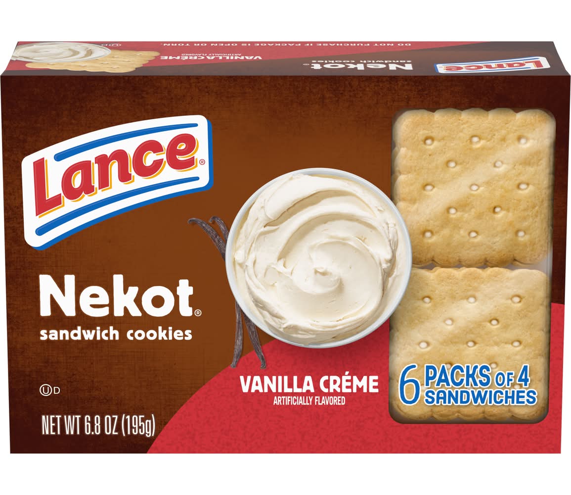 Lance Nekot Sandwich Cookies, Vanilla Creme (6.8 oz, 6 ct)