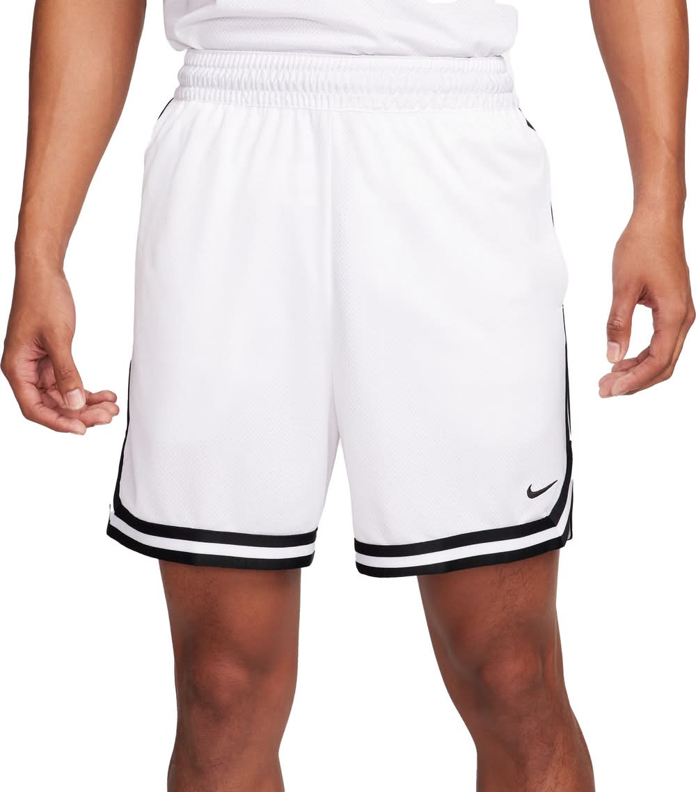 Nike Men's Dri-FIT DNA 6'' Basketball Shorts (White, L)