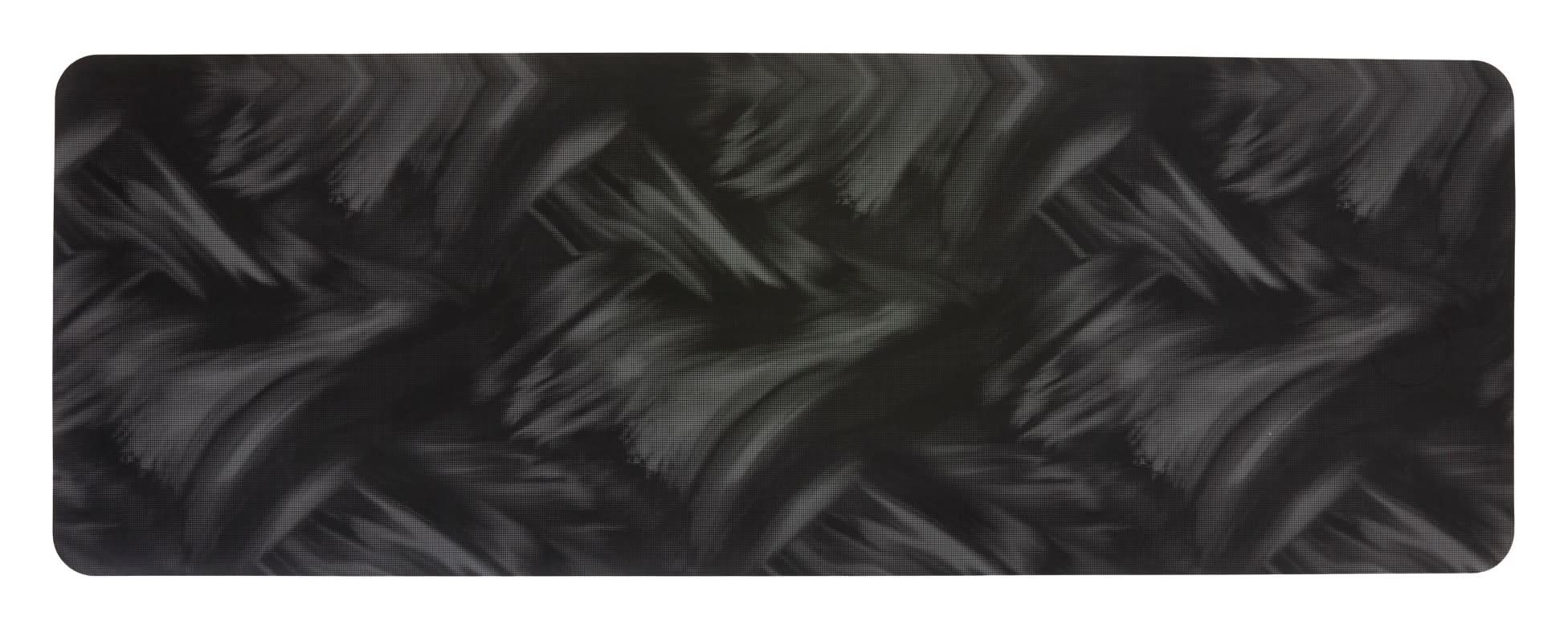 CALIA 4mm Power Grip Yoga Mat (Black/Gray Macabre Moth)