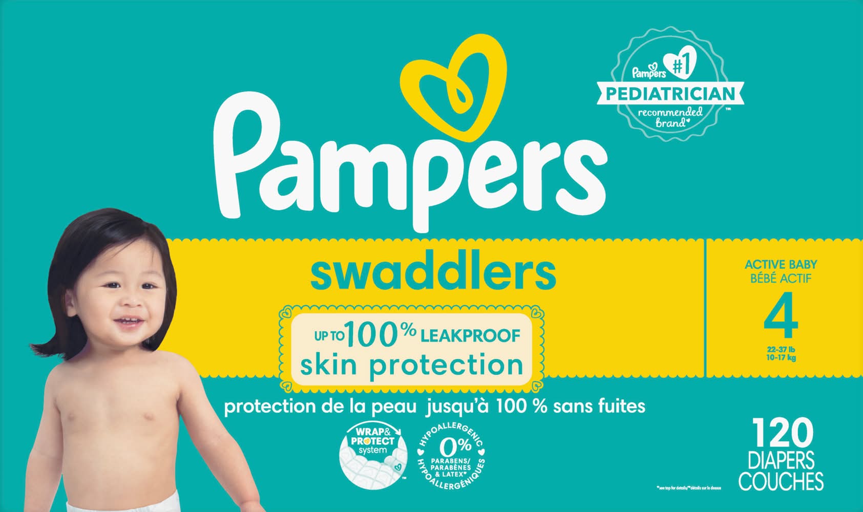 Pampers Swaddlers Diapers (120 ct)