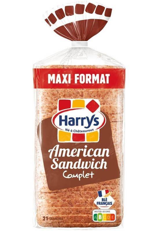Harrys pain de mie american sandwich complet maxi 900g - 900g