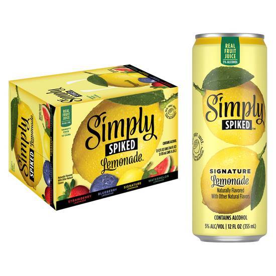 Simply Spiked Lemonade Hard Seltzers Variety pack (12 ct, 12 fl oz