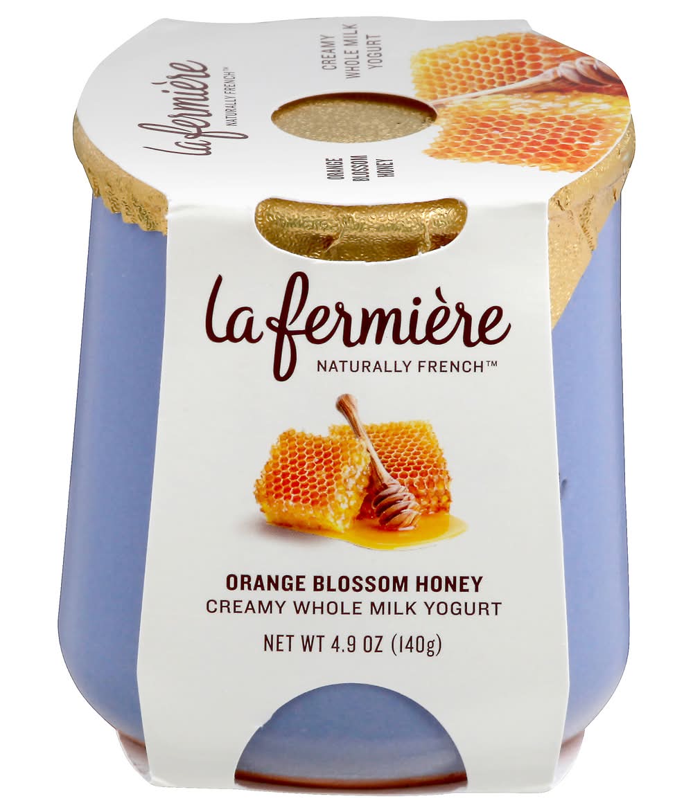 La Fermière Creamy Whole Milk Yogurt, Orange Blossom Honey (4.9 oz)