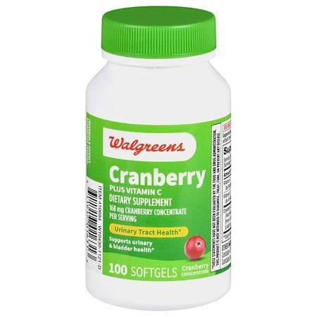 Walgreens 168 mg Plus Vitamin C Softgels (100 ct) (cranberry)