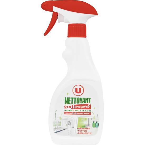 Les Produits U - Nettoyant ménager cuisine d�ésinfectant javel (500ml)