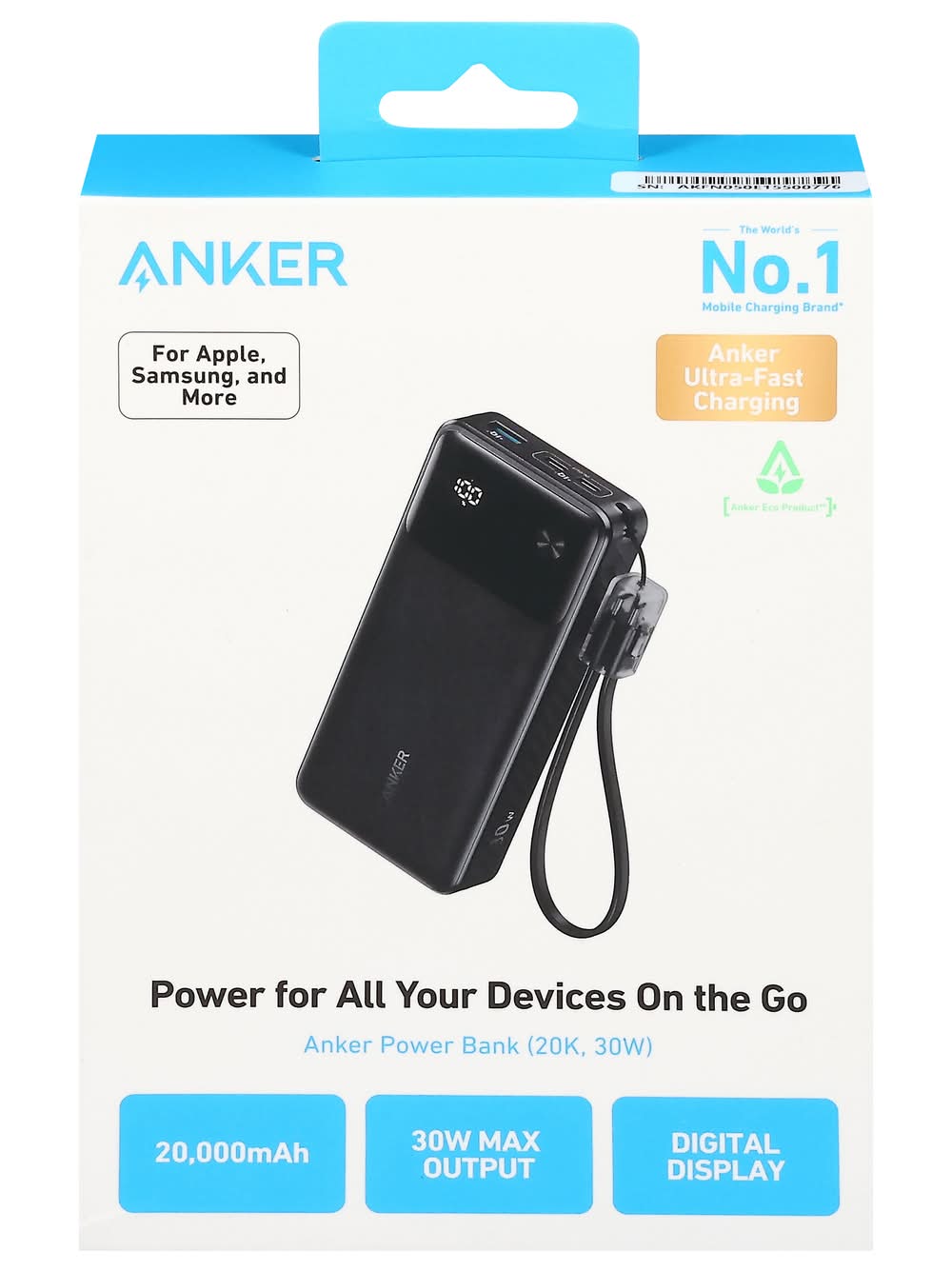 Anker 30W Power Bank, Black