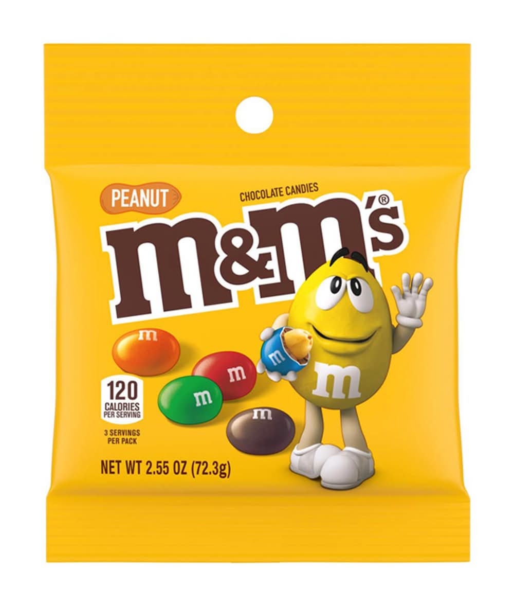 M&M's'S Peanut Milk Chocolate Candy 2.55 Oz