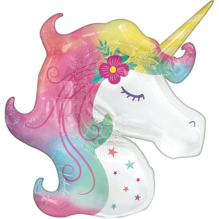 Uninflated Enchanted Unicorn Foil Balloon, 33in