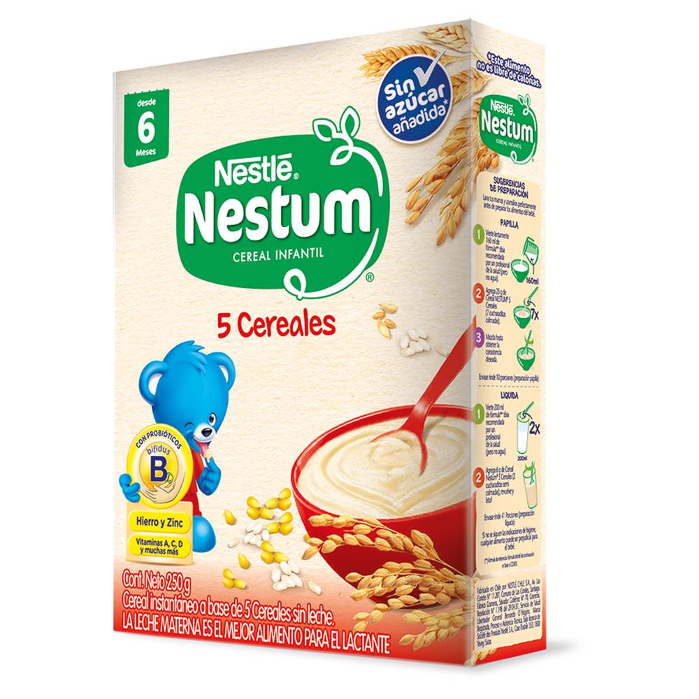 Nestum cereal infantil sabor 5 cereales