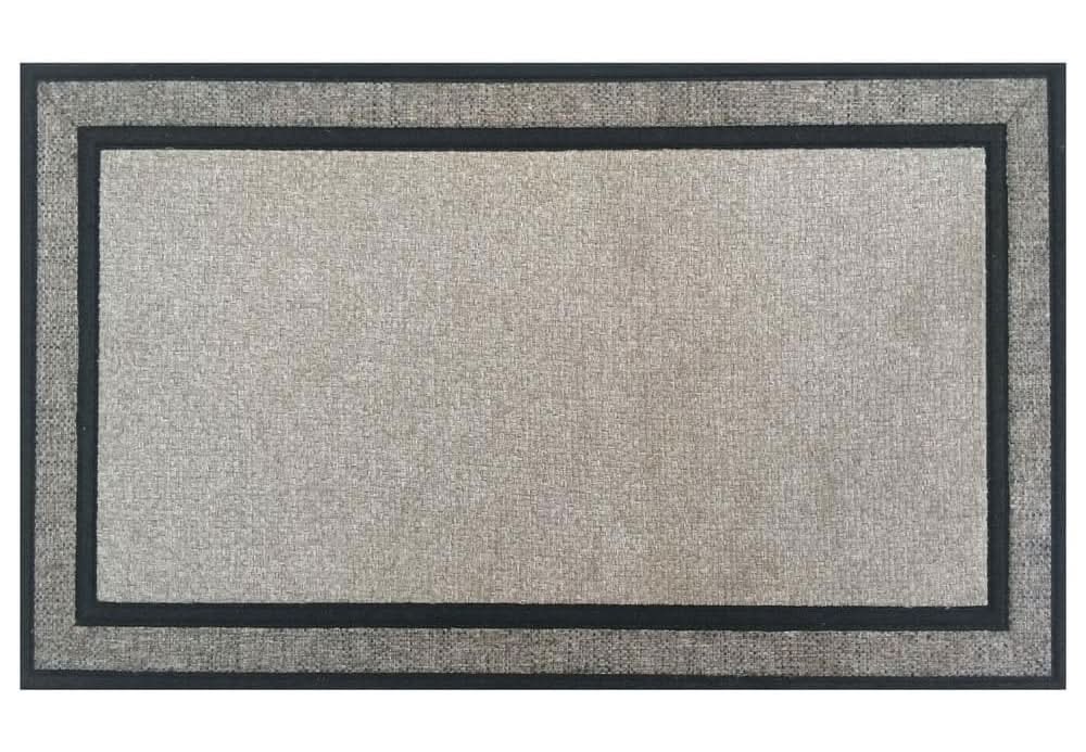 Stylewell Racetrack Gray 18 In. X 30 In. Rubber Non-Slip Indoor Outdoor Door Mat