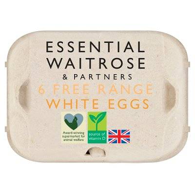 ESSENTIAL WAITROSE & PARTNERS Free Range White Eggs (312g)