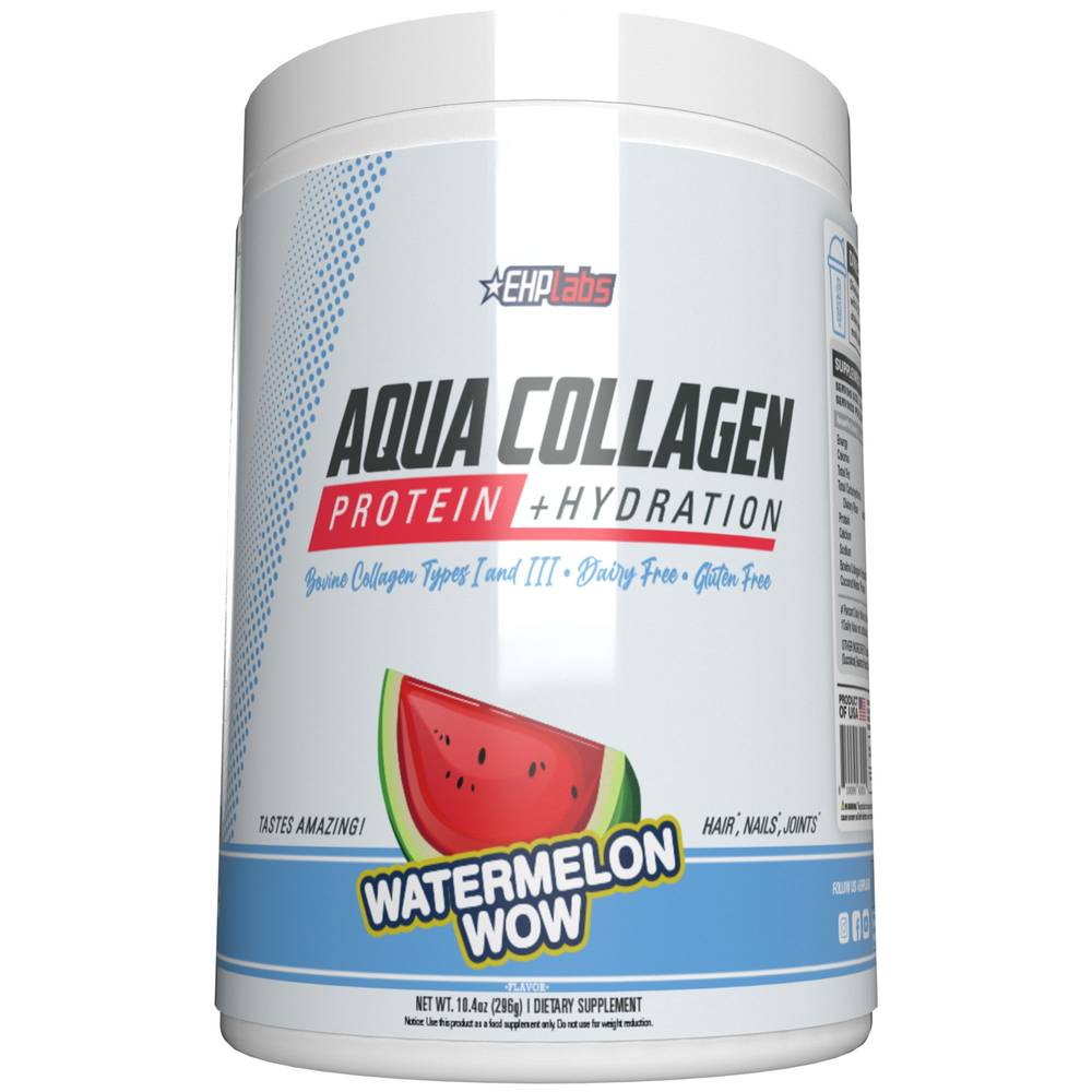 Aqua Collagen Protein Powder + Hydration - Watermelon Wow (24 Servings)