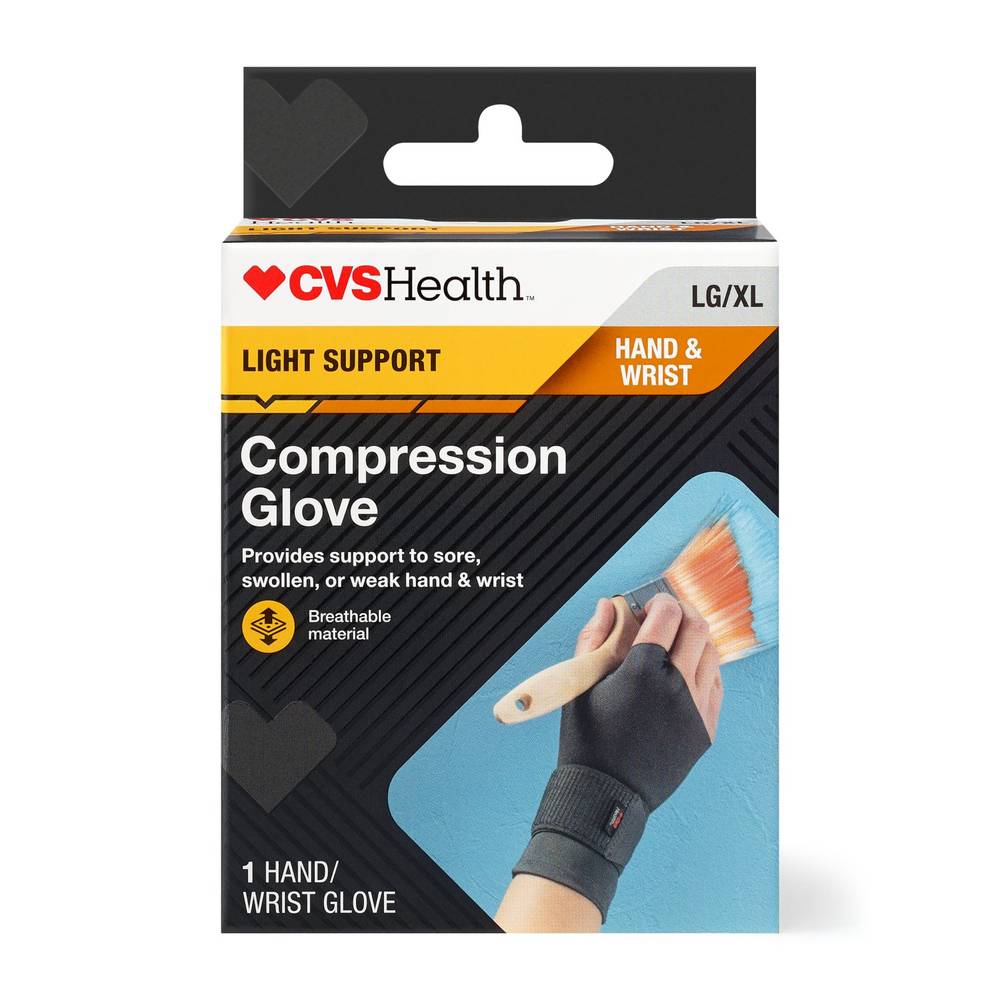 CVS Health Light Support Compression Glove, L/XL
