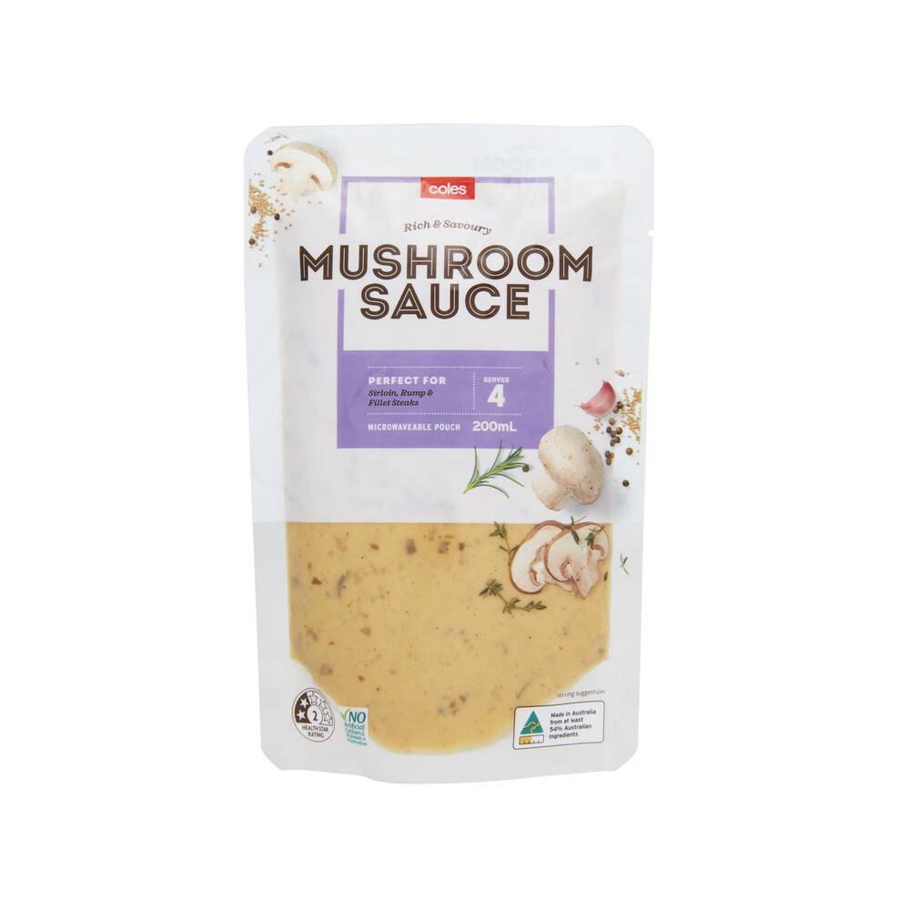 Coles Premium Mushroom Sauce 200ml