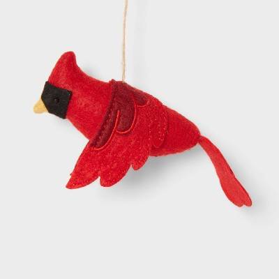 Fabric Cardinal Christmas Tree Ornament Red - Wondershop™