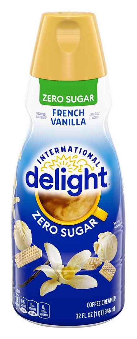 International Delight Coffee Creamer Zero Sugar French Vanilla 32 Fl Oz Bottle