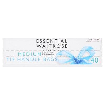 Waitrose Essential Medium Tie Handle Bags (40 ct)