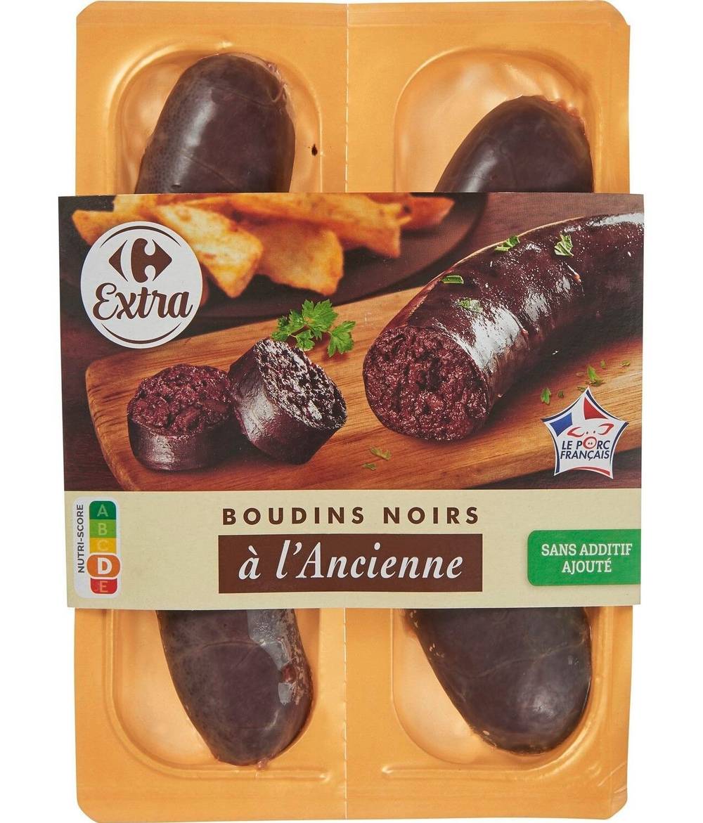 Carrefour Extra - Boudins noirs à l'ancienne (2 x 125g)