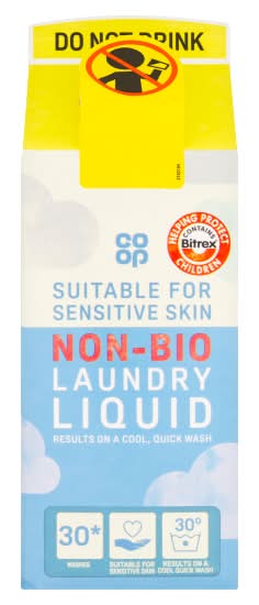 Co-op Non Bio Laundry Liquid Detergent 30 Washes (750ml)