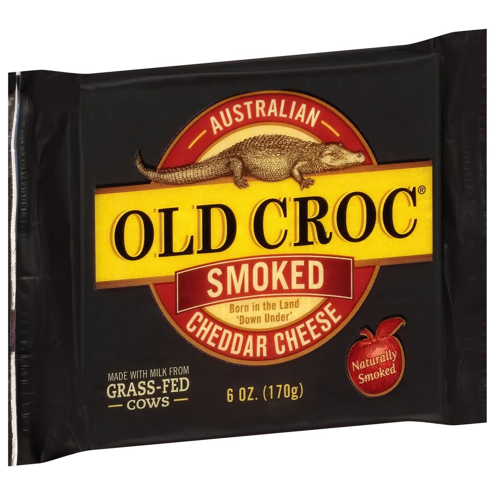 Old Croc Naturally Smoked Sharp Cheddar Australian Cheese (6 oz)
