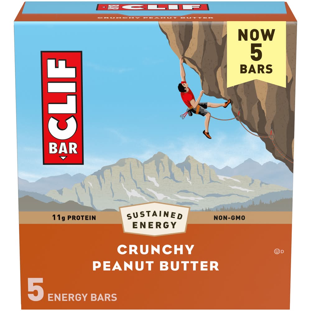 Clif Bar Crunchy Peanut Butter Energy Bar (2.4 oz, 5 ct)