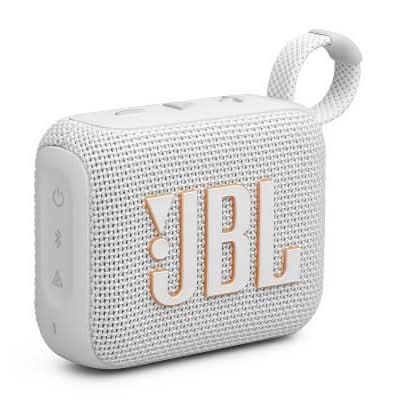 JBL Go4 Portable Bluetooth Waterproof Speaker, White