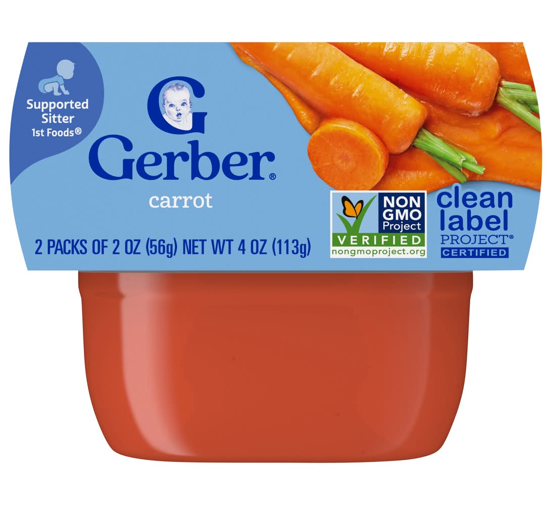 Gerber Natural For Baby Supported Sitter Carrot Food (4 oz)