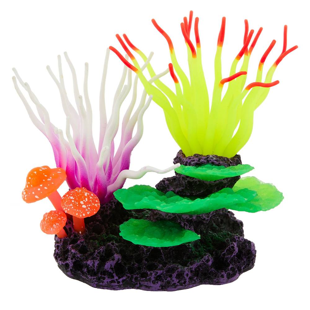 Top Fin Glow Sea Anemone Reef Aquarium Ornament