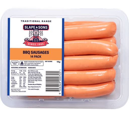 Slape & Sons Bbq Sausages (1kg)
