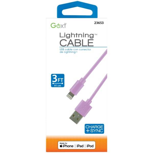 Goxt Lightning Cable (3 ft/purple)
