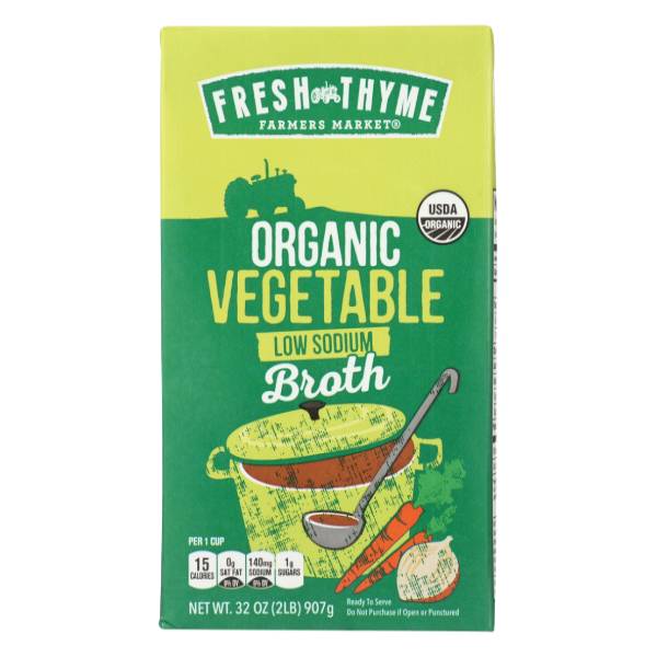 Fresh Thyme Organic Low Sodium Vegetable Broth