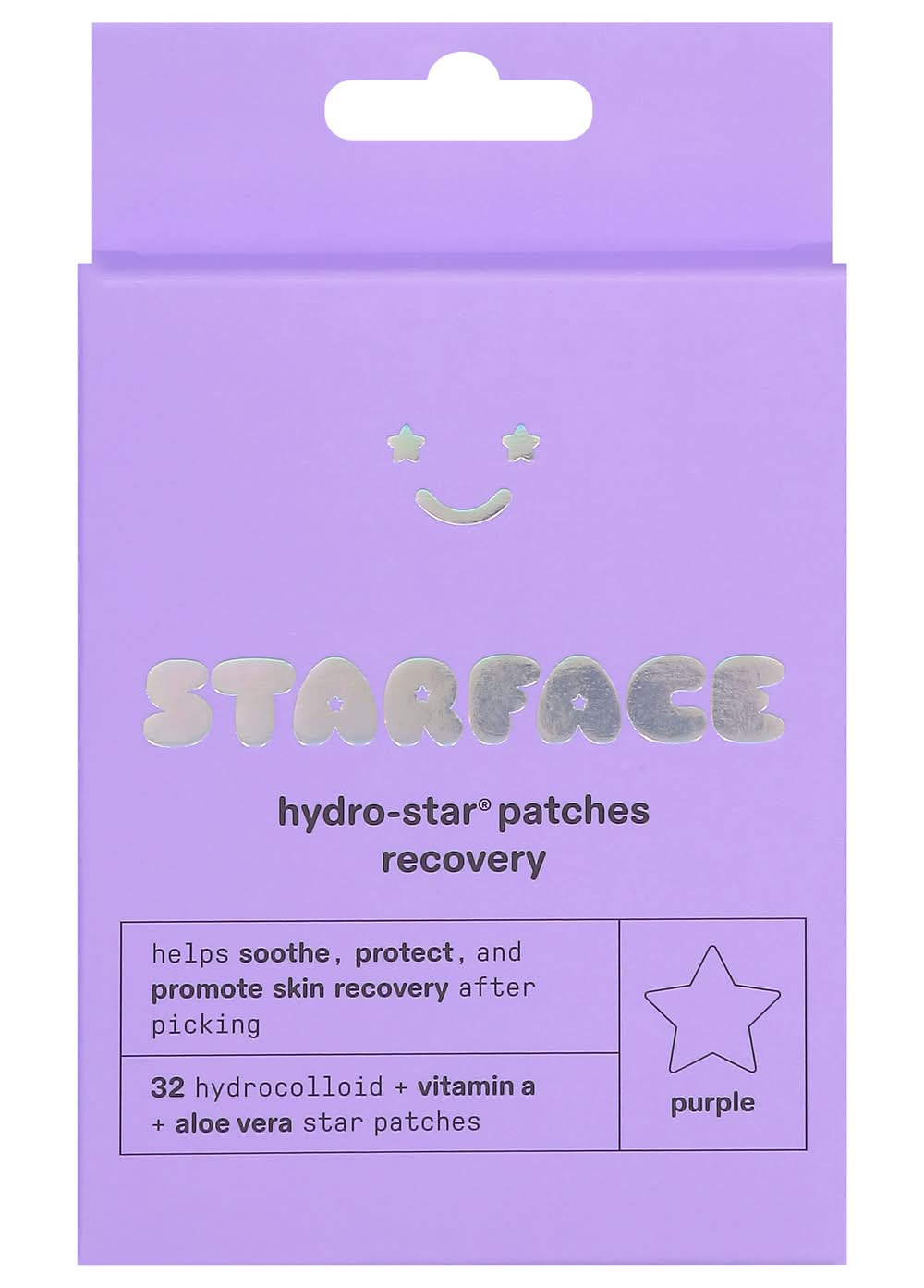Starface Hydro-Star Recovery Patches, Purple (32 ct)