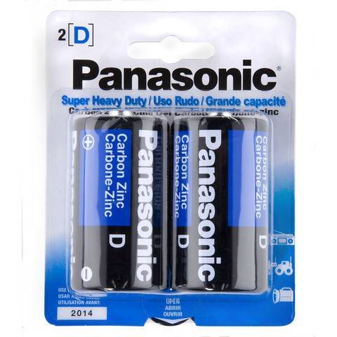 Panasonic Super Heavy Duty D Battery (2 ct)