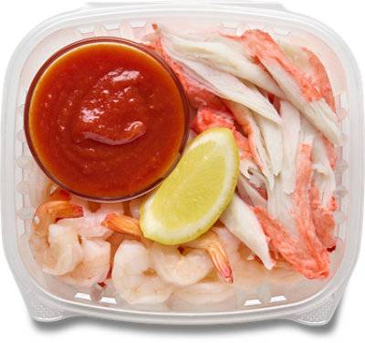 Ready Meals Lg Crab & Shrimp W/Cocktail Sauce - Ea