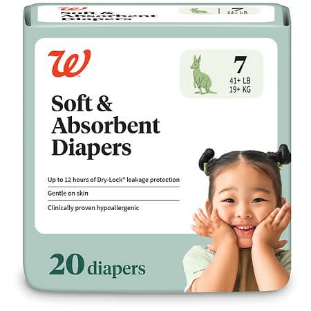 Walgreens Soft & Absorbent Premium Baby Diapers, 7 (20 ct)