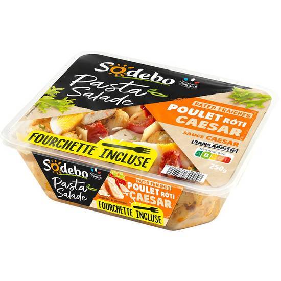 Sodebo Salade Pâtes poulet caesar sans additif 250 g