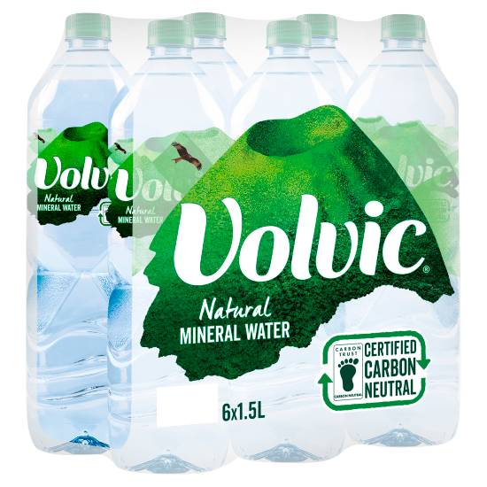 Volvic Natural Mineral Water (6 pack, 1.5 L)