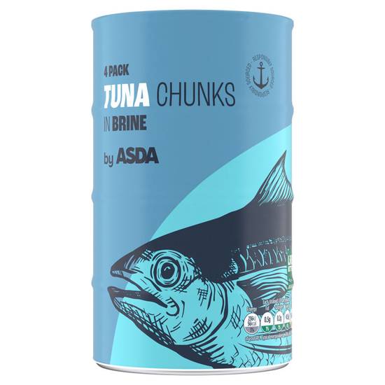 ASDA Skipjack Tuna Chunks in Brine 4X145G