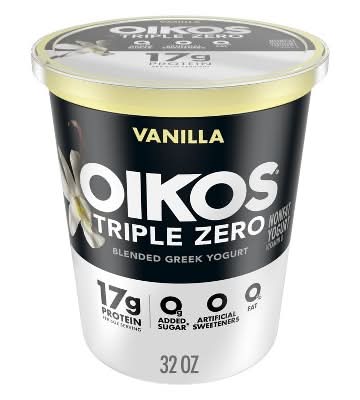 Oikos Triple Zero Vanilla Greek Yogurt - 17g Protein 32oz