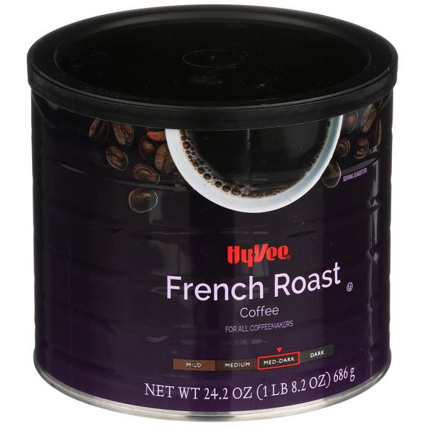 Hy-Vee Med Dark Ground Coffee (24.2 oz) (French Roast)