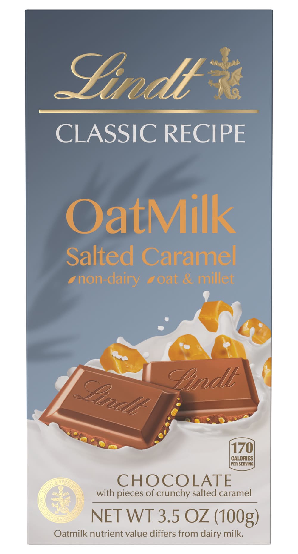 Lindt Classic Recipe Oatmilk Salted Caramel Chocolate (3.5 oz)