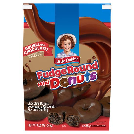 Little Debbie Fudge Round Mini Chocolate Donuts