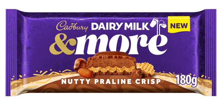 Cadbury Nutty Praline Crisp, Dairy Milk Chocolate Bar (180g)