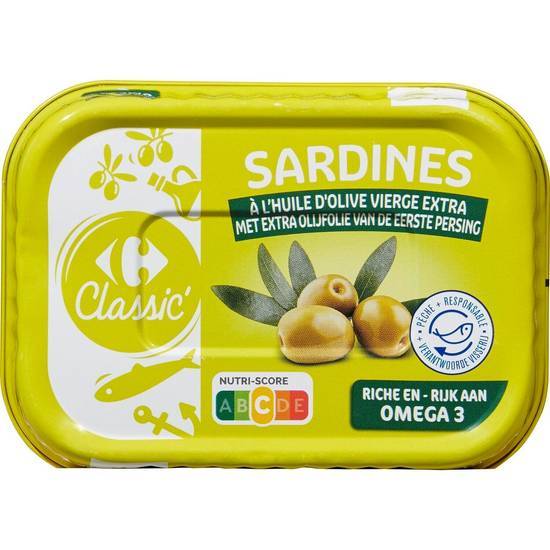 Carrefour Classic' - Sardines à huile d'olive vierge extra