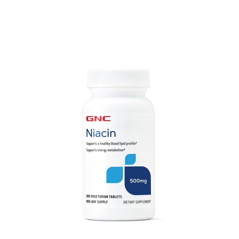 Gnc Niacin 500 mg Vegetarian Tablets (100 ct)