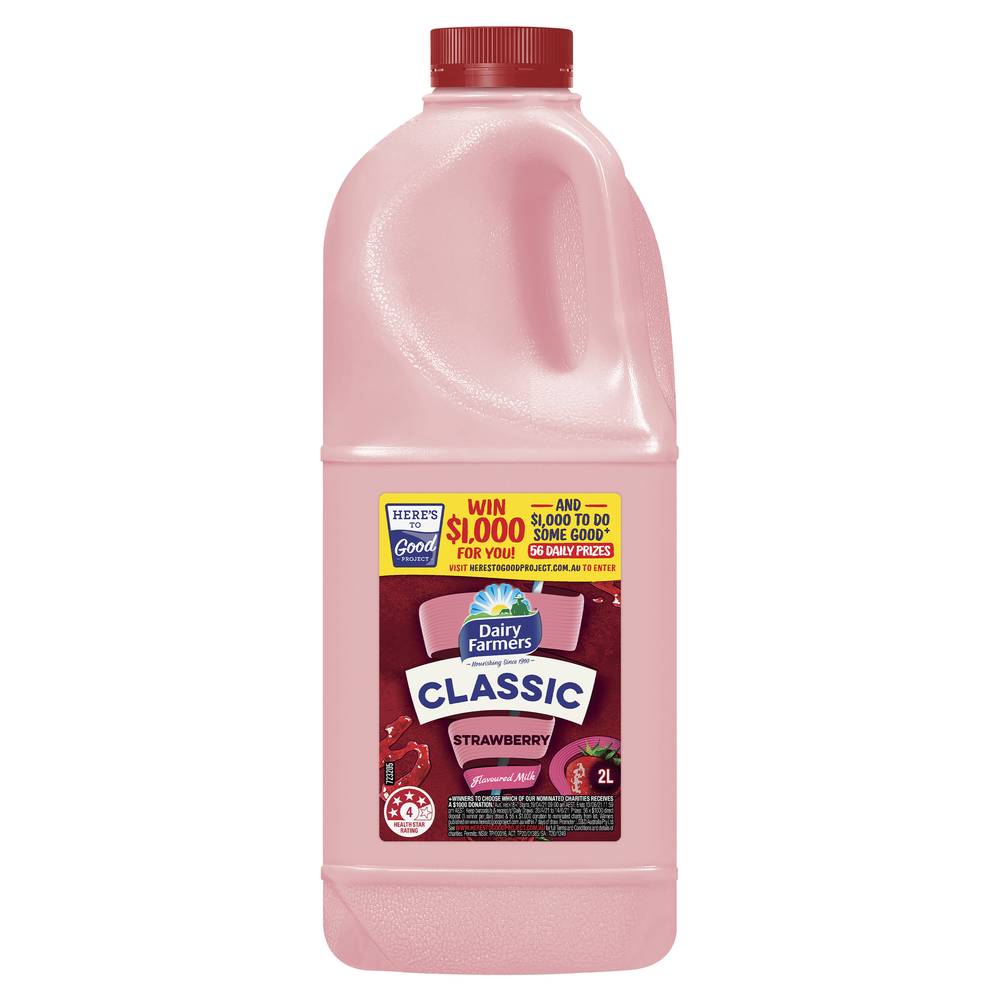 Dairy Farmers Classic Flavoured Milk, Strawberyy (2L)
